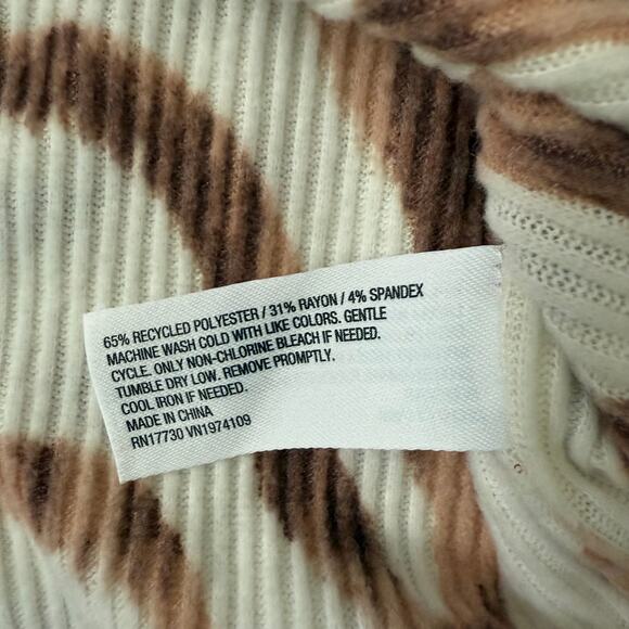 M Colsie Brown Zebra Print Crop Sweater - Picture 7 of 10